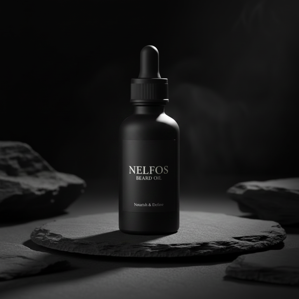 NELFOS Beard Oil Black Bottle